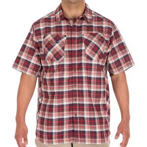 5.11 Tactical Slipstream Cover Shirt Mens XL Red Spartan Plaid Short Sleeve Snap